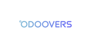 Logo Odoovers blue gradient on background white designed by XGRO